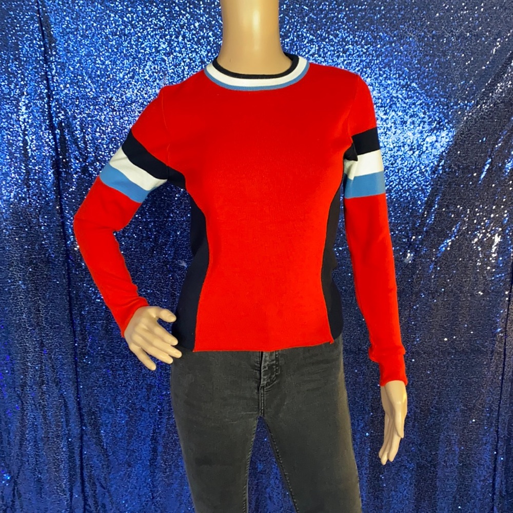 Bill Potts Red Block Jumper/Sweater Cooperative XS
